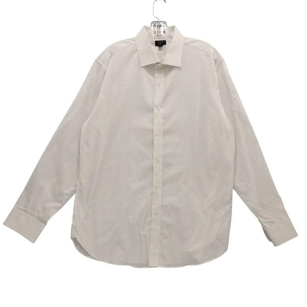 J.Crew Ludlow Slim Fit Long‎ Sleeve Button Down Shirt 17/35 Dots Pattern